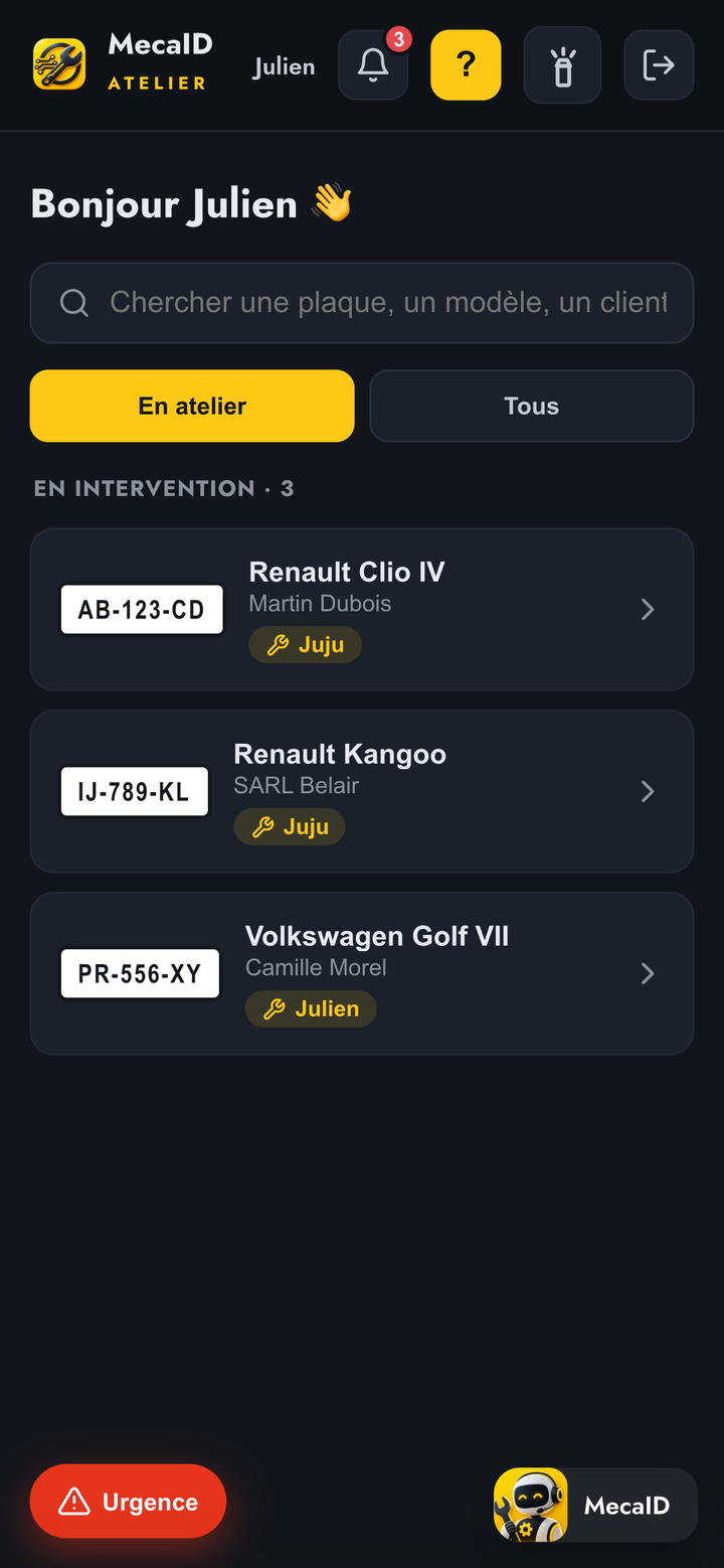 L'app du chef mécano MecaID